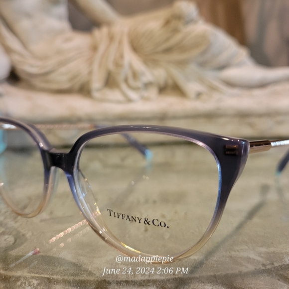 Tiffany & Co.  TF2206 Eyeglass Frames Only Rubedo Diamond Cut Luxury #102 - Picture 7 of 17